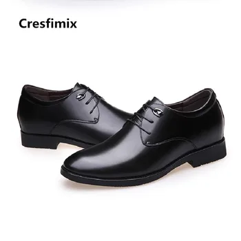 Cresfimix moški modni visoke kakovosti rjava pu usnje čipke gor čevlji moški kul pisarna poslovni čevlji človek je črna udoben čevlje a2940