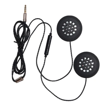 Motoristična Čelada za Slušalke 3.5 mm Jack Žične Slušalke Glasbe Slušalke s Prostoročno AUX Vmesnik za motorno kolo Motociklist,