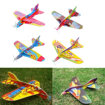 Ustvarjalni Otroci Igrače Čarobno Krožišče Bojna Letala Pene Papir Letalo Model Roko Vrgel Ki Letijo Padalo Letal, Igrače Za Otroke