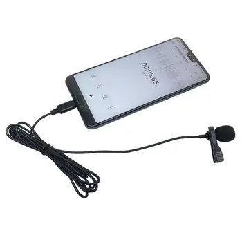 Mini Posnetek Na Mikrofon Tip-C Avdio Vmesnik Lavalier Mikrofon za ANdroid Telefone Nove