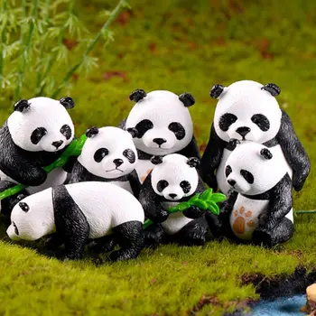 Miniaturni Smolo Panda Mini Vrt Rastlin, Cvetja Pot Bonsaj Lutke Dekoracijo B95A