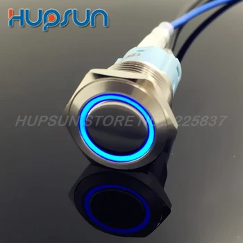5pc visoko kakovostna bela modra LED 5v 12v 220v nepremočljiva 16 mm kratkotrajno reset iz nerjavečega jekla pritisni gumb stikalo za svetilko avto