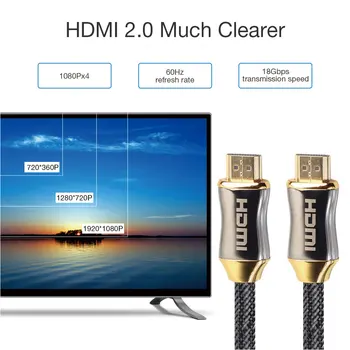 HDMI 2.0 Kabel Ultra HD 4K 60Hz Moški-HDMI Moški Kabel Visoko Hitrost Za HD TELEVIZOR, Računalnik, Projektor HDMI Preklopnik Hdmi Splitter 2.0