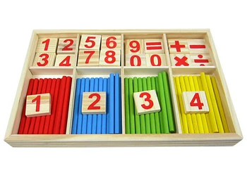 Zgodnje Izobraževanje Razsvetljenje Igrača Montessori Matematiko Leseni Material, Barva Izračun Digitalni Inteligence Veliko Igrač