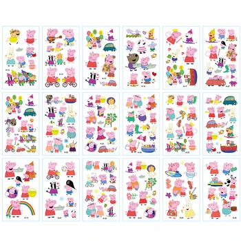 30pcs Peppa Pig Nalepke, Samolepilne Nalepke Anime Slika Enega Kosa Slika DIY Dekoracijo Dnevnik Nalepke Igrače za Otroke P13