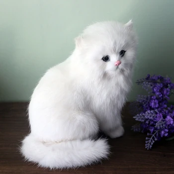 Realno Srčkan Simulacije Polnjene Plišastih Bela Perzijske Mačke Igrače Mačka Lutke Namizni Dekor Otroci Fantje Dekleta