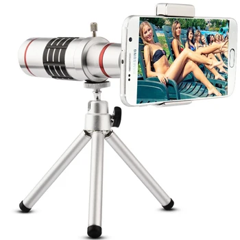 Praktično 18x Optični Teleskop Mobilne Telefoto Objektiv s Stojala za Samsung Univerzalni Mobilni Telefon Objektiv 18x Objektiv Kamere
