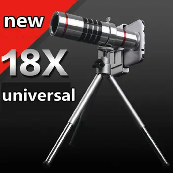 Praktično 18x Optični Teleskop Mobilne Telefoto Objektiv s Stojala za Samsung Univerzalni Mobilni Telefon Objektiv 18x Objektiv Kamere