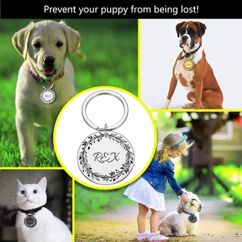 Osebno Anti-izgubljeno Pes ID Tags Darila za Pasje Ljubitelje Hišnih Ovratnik Oznake za Lastnika Psa, ki je Vgravirana Hišne Oznake Nov Psiček Oznako Darila