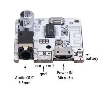 Bluetooth 5.0 JL6925A Stereo Glasbe 3,5 mm, DIY Avto Bluetooth Audio Sprejemnik WAV APE FLAC v MP3 Lossless Dekodiranje Stereo Izhod