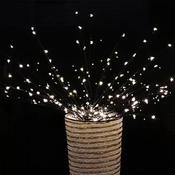 36 Žarnice Božično Vaza Kave Cvetlični Lučka Drevo, Veja LED Luči Češnjev Cvet Lučka Dekorativne Luči Poroka Doma Bar Dekor