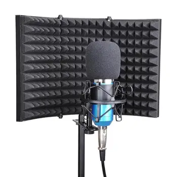 Zložljivi Studio Mikrofon Izolacije Ščit Snemanje Zvoka Absorber Pena Plošče