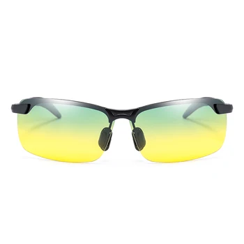 Pravokotne Dan Noč sončna Očala Moških Polarizirana Očala Moški Nočno Vizijo Očala, Šport na Prostem Glare Vožnje Buljiti UV400