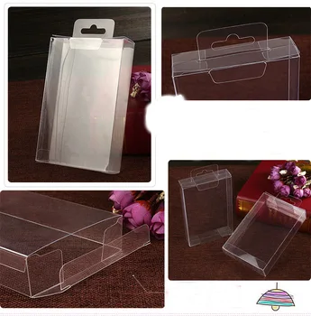 50pcs 2.5*9*13cm prozorne plastike pvc kavelj polje pakiranje škatle za darilo/Telefon/sladkarije/kozmetični/plovila kvadratnih prozorno pvc Okno