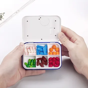 Moda Prenosni Medicine Tabletke Primeru Organizator LED Števec Opomnik Žep mini Škatla za Shranjevanje Tabletke Razpršilnik Budilka 4 Omrežij