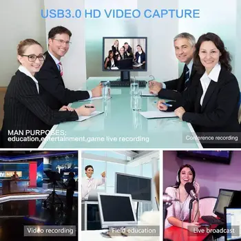Zajem Video Kartice Priročno Kompaktna HDMI USB 2.0 60fps Igre Capture Card Grabežljivac HD Kamera Snemanje Živo