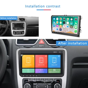 AMPrime Android 9 Inch Avto Radio, Wifi, GPS Navigacija Ogledalo Povezavo Multimedijski Predvajalnik Za VW Polo Limuzina Golf 4 Passat B6 Radio