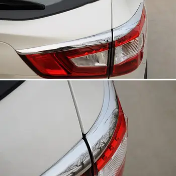 4Pcs Chrome ABS Avto Zadaj Rep svetlobe Veke Kritje Trim Trakovi Dekoracijo Obložen Ploščo Za Nissan Qashqai 2016 Avto Styling
