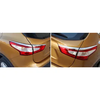 4Pcs Chrome ABS Avto Zadaj Rep svetlobe Veke Kritje Trim Trakovi Dekoracijo Obložen Ploščo Za Nissan Qashqai 2016 Avto Styling
