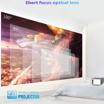 T300 LED Mini Projektor podpira 1080P Video Proyector HDMI USB AV Prenosni Projektor za Domači predstavnostni Predvajalnik