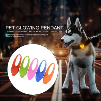 Hišni Pes LED Obesek Varnost Utripa Sveti Lučka LED Ovratnik Ogrlico, Obesek Za Hišne živali, Pes, Kuža Pet Prostem Vodi Gumb Baterija-