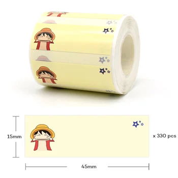 Termični papir 330 kosov združljiv za EQ11 15 mm * 45mm pisane Srčkan Toplotne Oznako Roll TypeableTape Nalepke Mini Toplotne