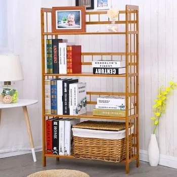 Naslonjač v Dnevni Sobi Pohištvo Doma Pohištvo bambus polico minimalističen sodobne zaslon hrbet knjige shranjevanje rack knjiga organizator