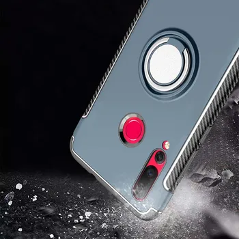 LEEWINDA Za Huawei Nova 4 Telefon Primeru,Luksuzni Magnetni Oklep Silikonski Pokrov Kovinski Obroč Trdo Ohišje Lupino