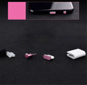 Prah Plus Za iPhone X 8 7 6S Plus Za Android Tip C Polnjenje Vrata za Slušalke USB Prah Priključite Komplet Za Android Tip-C 1 komplet