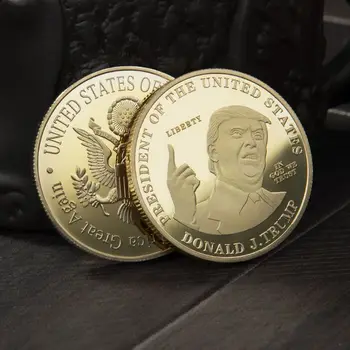 2020 Novo Donald Adut Predsednik Spominski Kovanec Gold Silver Plated Bitcoin Zbirateljske Darilo Bitnih kovancev Zgodovinski Spominkov