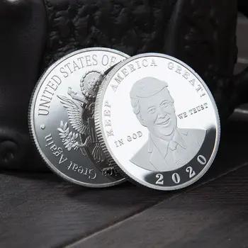 2020 Novo Donald Adut Predsednik Spominski Kovanec Gold Silver Plated Bitcoin Zbirateljske Darilo Bitnih kovancev Zgodovinski Spominkov