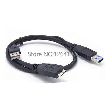 USB 3.0 na Mikro B Dvojni Moč Obliko Y 2 X Tip A na Mikro B Super Hitrost Kabel Zunanje Trde Diske Razširitev Žico Priključek 0,5 m