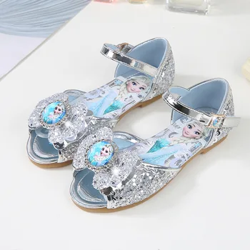 Otrok je princesa čevlji 2018 poletje nova dekleta sandali deklica ribe usta čevlji Zamrznjene otroška obutev EU velikost 22-36