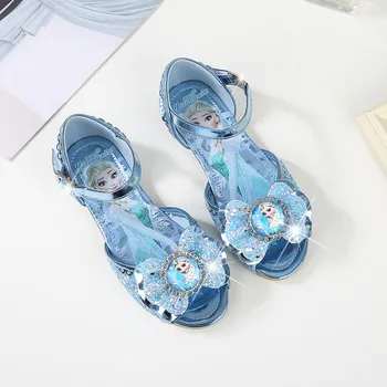 Otrok je princesa čevlji 2018 poletje nova dekleta sandali deklica ribe usta čevlji Zamrznjene otroška obutev EU velikost 22-36