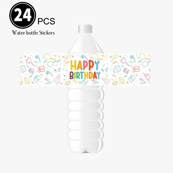 24pcs steklenico vode oznake baby tuš Dekoracijo otroci rojstni dan, poroko Dekle/Fant Mineralne Vode Steklenica Darilo Nalepke Živali