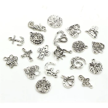 20pcs/veliko novih kreativnih antique silver retro križ čarobne gumbe in priključke za diy ogrlico, Zapestnico, obesek, nakit, izdelava dodatki