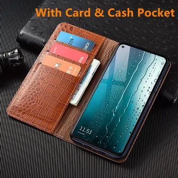 Krokodil zrn, denarnico, telefon vrečko kartico žep ohišje za Samsung Galaxy S20 FE 5G/Galaxy S21/Galaxy A21S kritje magnetni coque nazaj