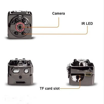 Novi Mini Kamera SQ8 Mini DV Glas Video kamera Ir Nočno gledanje Digitalne Šport DV Glas, Video, TV Out HD 1080P 720P