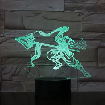 League of Legends LoL Heros namizne Svetilke Spalnica Touch Senzor 7 Barvno Spreminjanje SENESCHAL LED Nočna Lučka