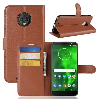 Za Motorola Moto G6 Primeru Motorola Moto G6 Primeru Zajema Denarnice PU Usnja, Hrbtni Pokrovček Telefona Primeru Za Motorola Moto G6 G 6 Primeru Flip