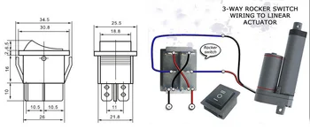 Električni linearni pogon 12v z 14inch/350 mm hoda, 1000N/100kgs obremenitev počivalnik stol linearni pogon s 3-steznimi rocker switch
