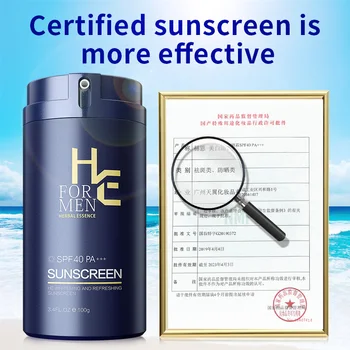 1-Hearn, za Moške za zaščito pred soncem 100 g Anti-UV, Osvežujoča, mastno, vodoneprepustnost, Znoj,-dokazilo