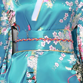 Moda Nacionalnih Gibanj Ženske Seksi Kimono Yukata Z Obi Novost Večerno Obleko Japonski Cosplay Kostum Cvetlični Ena Velikost