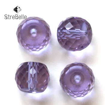 StreBelle Debelo 10x8mm Plati Kristalno Steklo Svoboden Distančnik Kroglice za Nakit, Izdelava 100 kozarcev/veliko