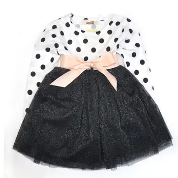 2017 nove modne blagovne znamke otrok adorable dekle tiskani bombaž pika obleko princesa obleko obleko otrok stranka obleko