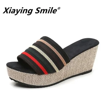 Xiaying Nasmeh 2020 nove copate ženske Xiapo z gobo torto nositi sandale z visoko peto, moda divje ženske čevlje