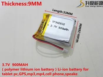 Li-po 3,7 V 900mAh 902833 Litij-Polymer Li-Po baterija li ionska Baterija za Polnjenje celic Za Mp3, MP4 MP5 GPS