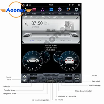 AOONAV 10.4 palčni avto DVD predvajalnik navpično maska za Toyota Prado 2002-2009 avto GPS radio IP multimedia player