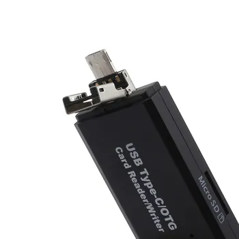LiNKFOR Visoke hitrosti Univerzalni USB Tip C SD/Micro SD/TF Card Reader S 3 priključki OTG za Računalnik