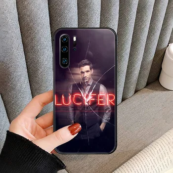 TV Lucifer Fallen angel Telefon primeru kritje Za Huawei P Mate Smart 10 20 30 40 Lite Z 2019 Pro črna črna celice kritje moda